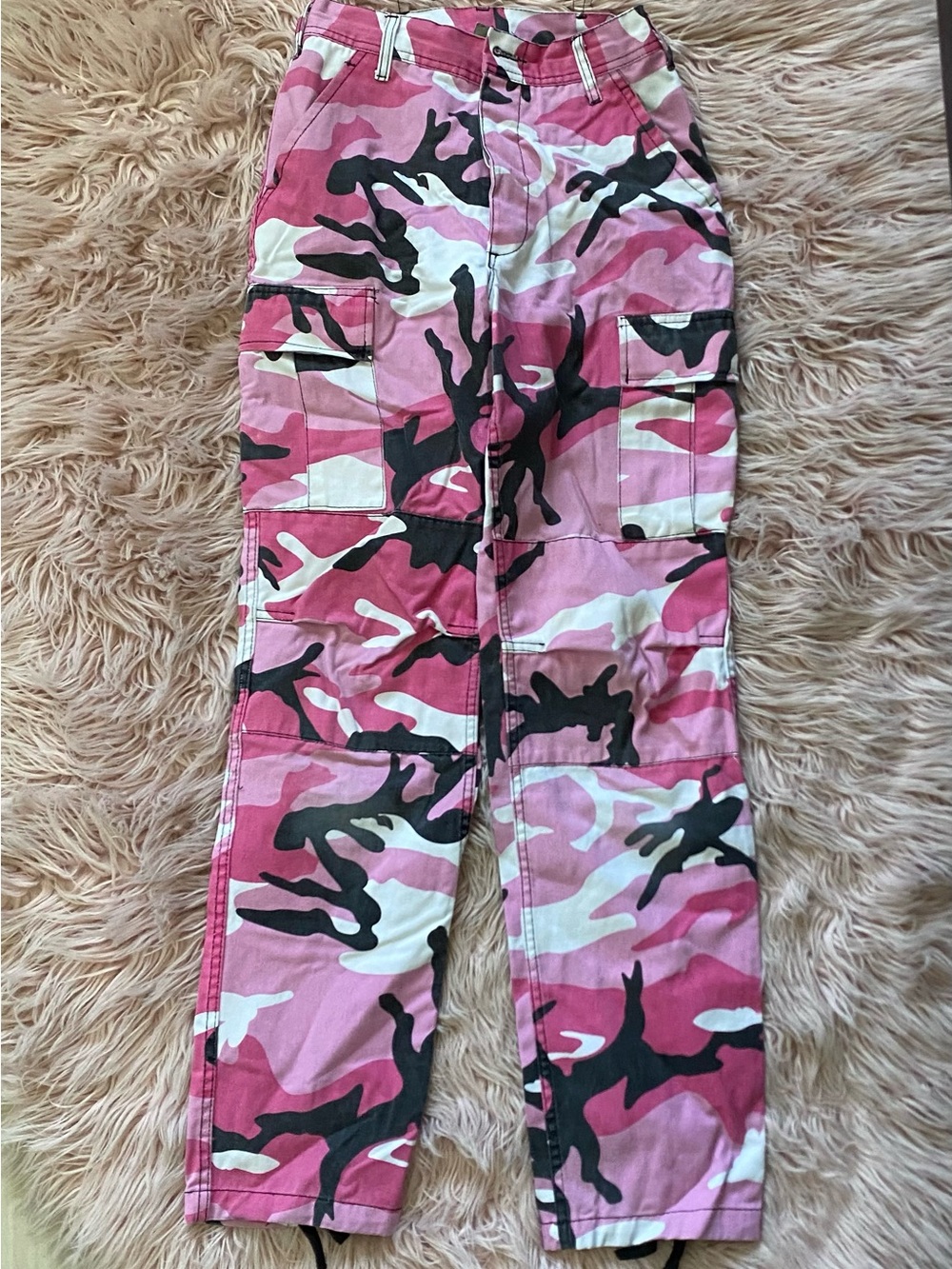 Pink Camo Baggy Cargo Pants